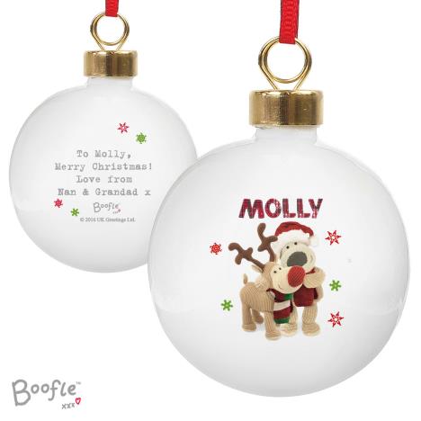 Personalised Boofle Christmas Reindeer Bauble £11.99